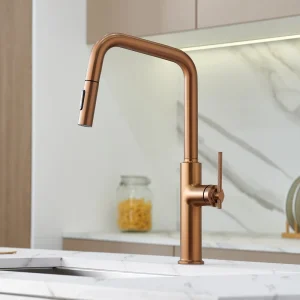 Robinet de cuisine extractible en or Rose brossé, robinet d’évier multifonction pour eau froide et chaude Robinet de cuisine extractible en or Rose brossé, robinet d’évier multifonction pour eau froide et chaude