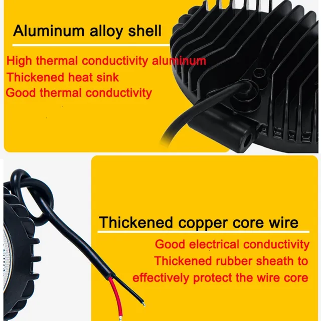 Lampes de travail ovales Led 12V 24V 5.5 pouces 50W – vue 5