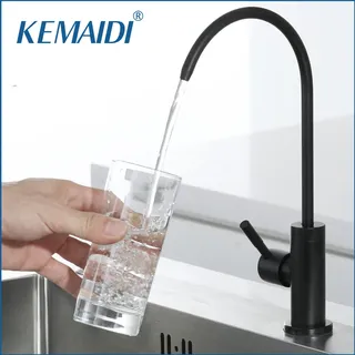 Robinet cuisine eau filtrée acier inoxydable noir mat bec col cygne…