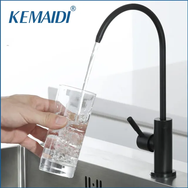 Robinet cuisine eau filtrée acier inoxydable noir mat…