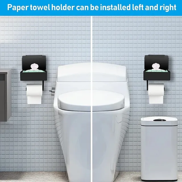 Porte-papier hygiénique avec étagère et rangement – vue 4
