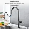 Robinet de cuisine extractible gris pistolet de style… – vue 3