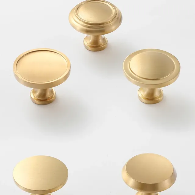 Bouton de porte d'armoire en laiton brossé – vue 2