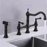 Tuqiu-Robinet de cuisine en or brossé avec douchette à… – vue 5