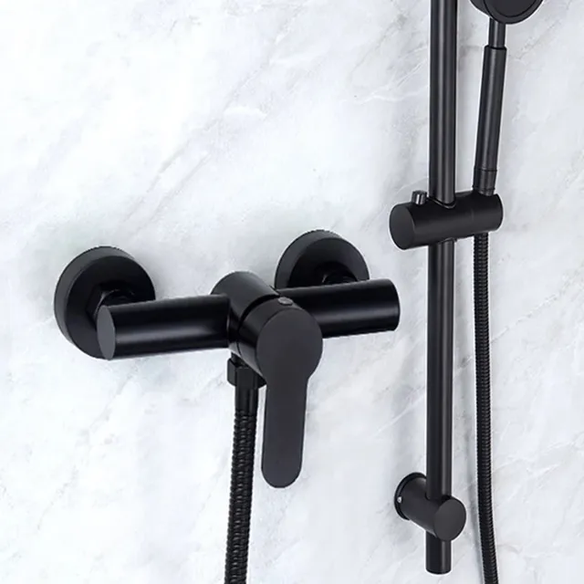 Robinet de douche de salle de bains noir G1/2 pouces