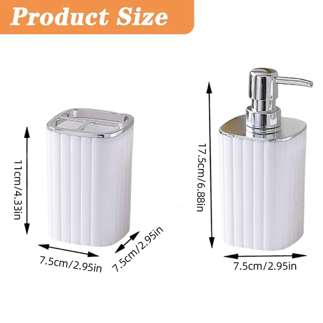 Ensemble accessoires triple distributeur savon liquide… – vue 3