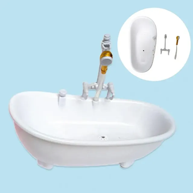 Baignoire poupée électrique plastique rose blanche… – vue 3