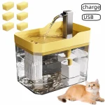 Fontaine à eau pour chat, filtre automatique, abreuvoir Transparent, USB, Anti-brûlure à sec, filtre à recirculation, distributeur d&rsquo;eau avec pompe
