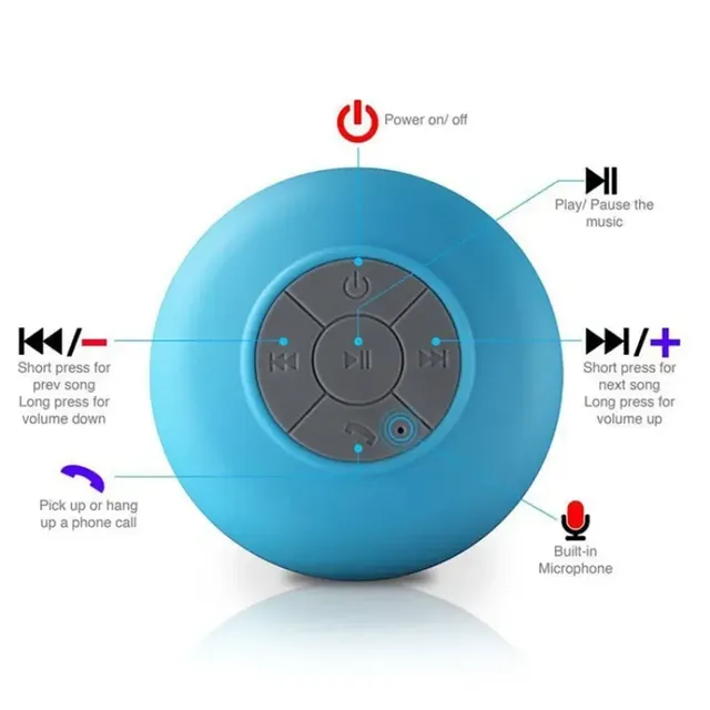 Enceinte étanche portable bluetooth5 ventouse douche… – vue 3