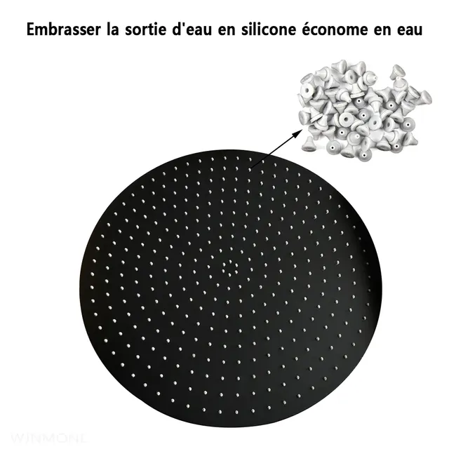 Pommeau de douche cascade de luxe en acier inoxydable – vue 5