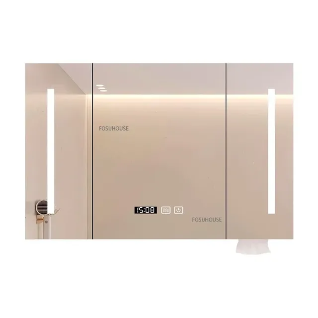 Armoire miroir murale salle rétroéclairé trois portes… – vue 2