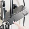 Ensemble douche thermostatique mural mitigeur noir… – vue 1