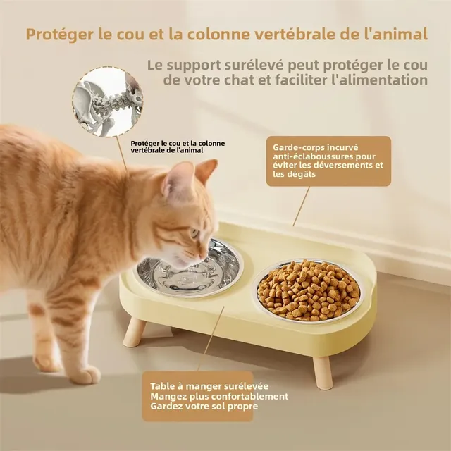 Double bol surélevé pour animaux de compagnie – vue 3