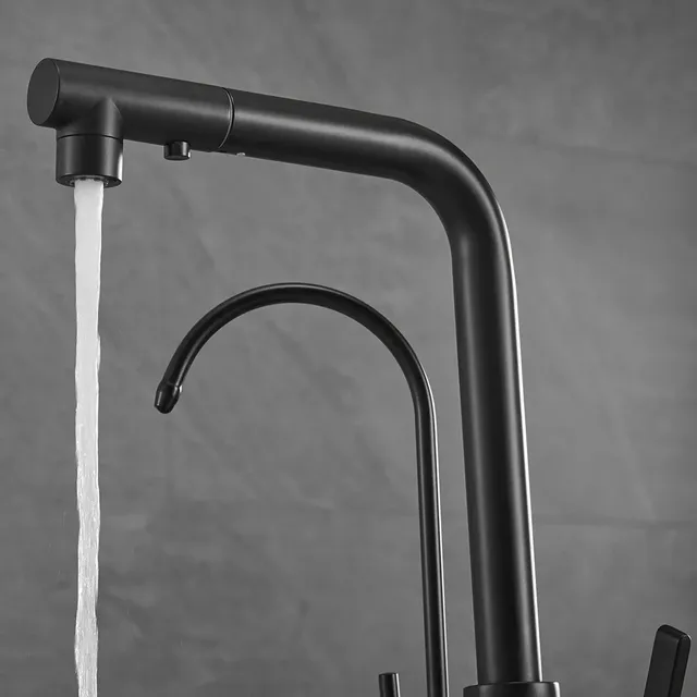 Robinet de cuisine filtré au toucher gris avec nervures… – vue 5