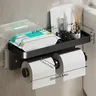 Grand Porte-papier hygiénique Mur monté Porte-rouleau de… – vue 6