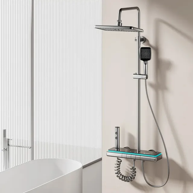 Système de douche thermostatique de luxe avec affichage… – vue 3