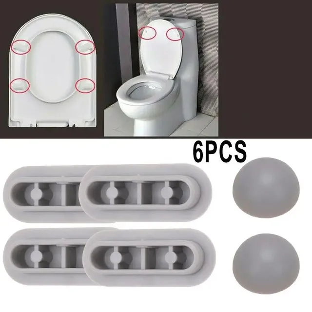 Pare-chocs d'arrêt de siège de toilette blanc – vue 4