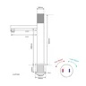 Robinet de lavabo en or rose brossé – vue 3