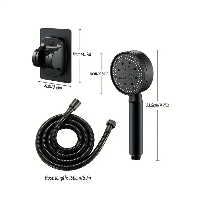 Pommeau main douche réglable cinq modes jets pluie… – vue 6