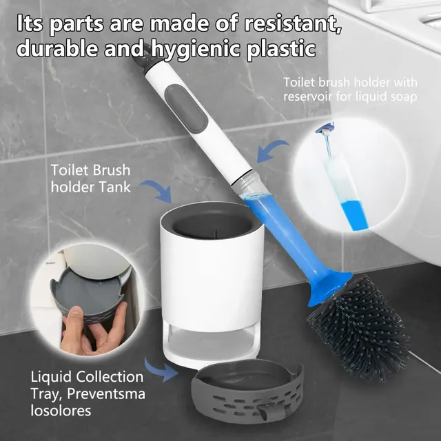 Brosse de toilette en Silicone à pulvérisation d'eau – vue 3