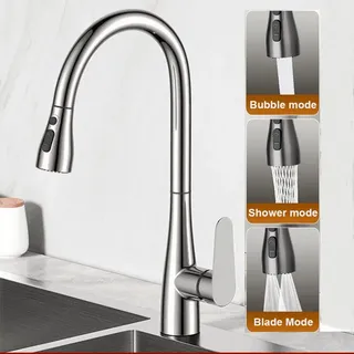 Robinet de cuisine en laiton épais noir
