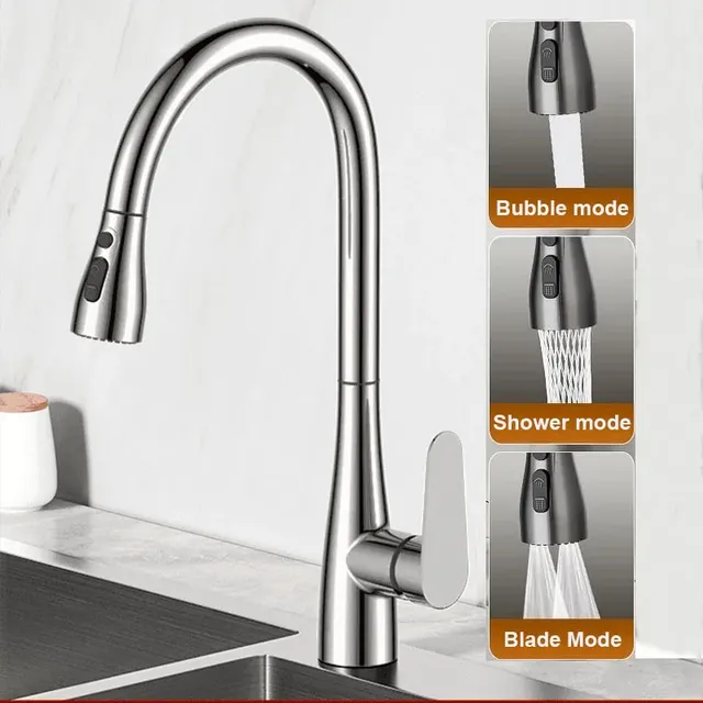 Robinet de cuisine en laiton épais noir