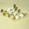 Boutons d'armoire fleur rurale poignée de porte en… – vue 2