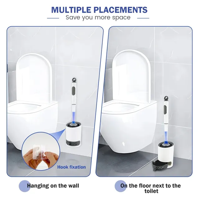 Ensemble de porte-brosse pour cuvette de toilette Brosse… – vue 5