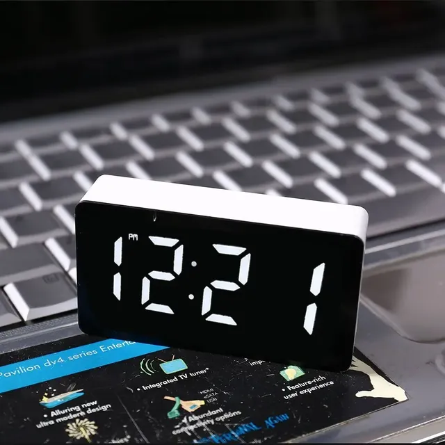 LED miroir numérique alarme 12/24 heures affichage… – vue 3