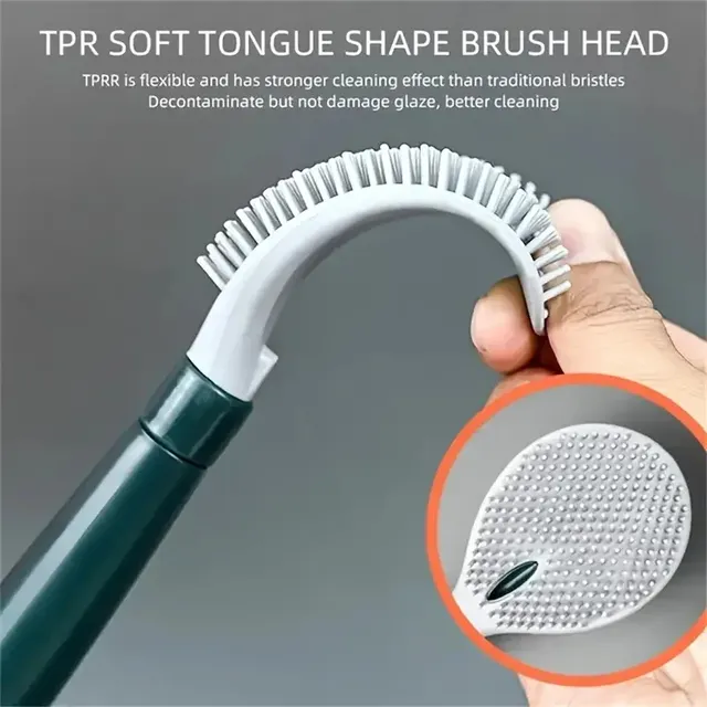 Brosse WC murale silicone picots manche ergonomique… – vue 4