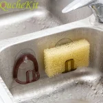 Étagère de rangement de cuisine, ventouse évier égouttoir étagère de salle de séjour serviette éponge support de rangement crochets de Robe