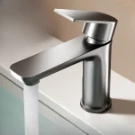 Robinet de lavabo de salle de bains en acier inoxydable, avec capteur, robinet d&rsquo;eau chaude et froide uniquement, lavabo domestique, comptoir de Bidet