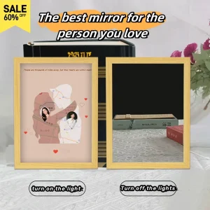 Peinture lumineuse miroir LED personnalisée, personnalisation d&rsquo;une image vous souhaitez, cadeau pour la famille et les couples, cadeaux commémoratifs du Festival