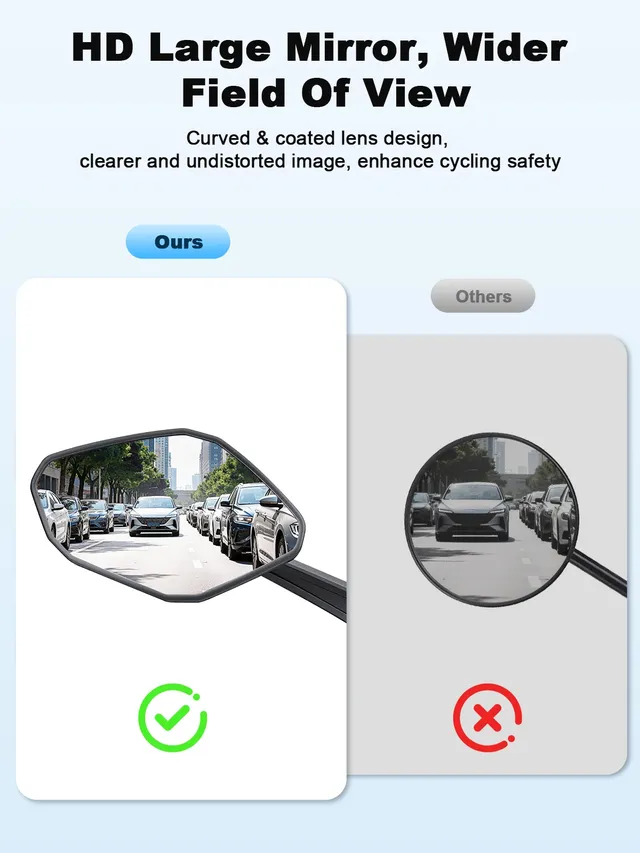 Rétroviseur rotatif guidon universel vélo moto scooter… – vue 5