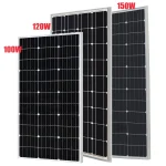 Solar panel Module de panneau solaire léger, cadre en aluminium cellulaire, batterie 12V ou 24V, 36V, maison, ferme, bateau, montres, camping, yacht, 100W, 120W, 150W