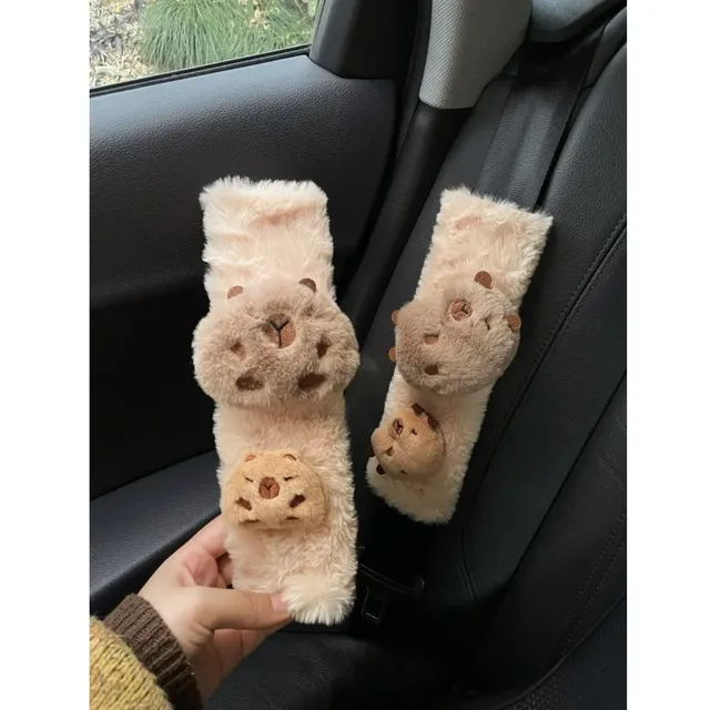 Housse de ceinture de sécurité de voiture Capybara souple – vue 2