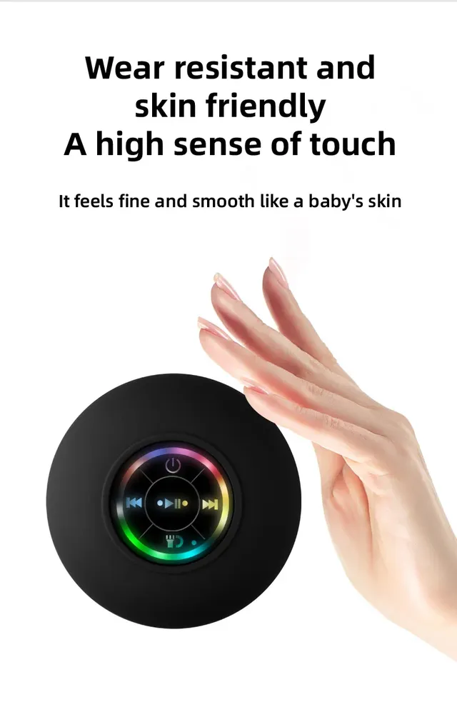 Enceinte douche portable sans fil étanche IPX4 ventouse… – vue 4