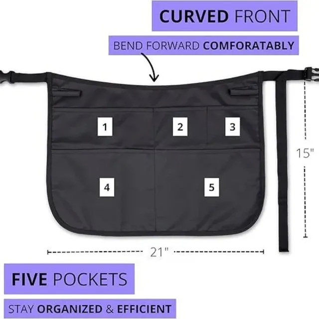 Tablier de coiffeur noir professionnel imperméable… – vue 6