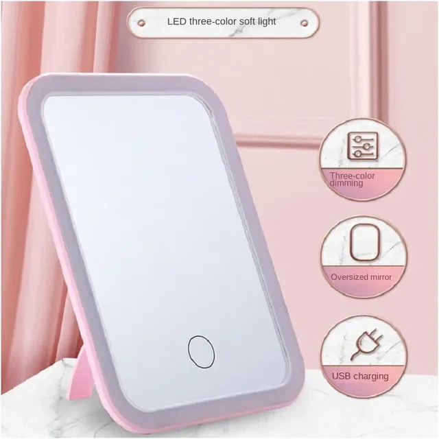 Miroir de maquillage à écran tactile LED – vue 2