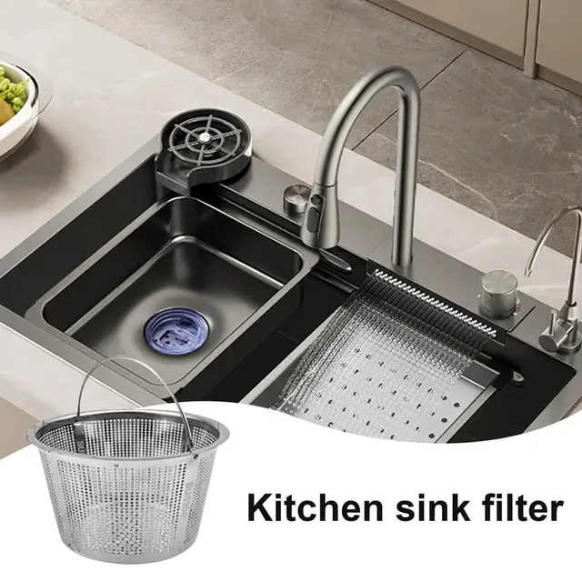 Crépine évier acier inoxydable inox304 poignée perforée… – vue 5