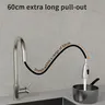 Robinet de cuisine noir Flexible extractible – vue 5