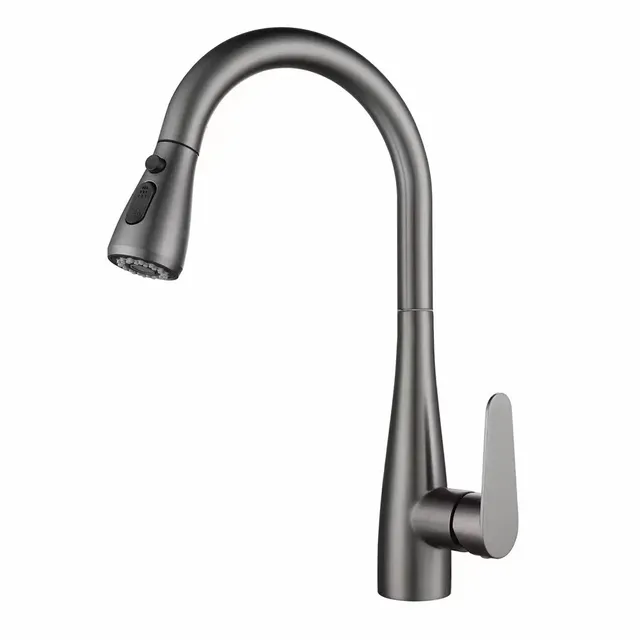 Robinets de cuisine en acier inoxydable brossé – vue 6