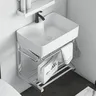 Lavabo mural Simple en porcelaine blanche – vue 2