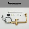 Robinet de cuisine avec filtre de traction en or brossé – vue 6