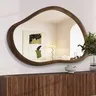 Miroir de salle de bain en bois de noyer – vue 3
