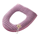 Juste de siège de toilette imperméable, coussin chaud et doux, accessoires chauffants lavables, Closestool