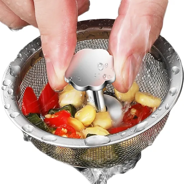 Filtre d'évier de cuisine en maille d'acier inoxydable