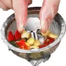 Filtre d'évier de cuisine en maille d'acier inoxydable – vue 1