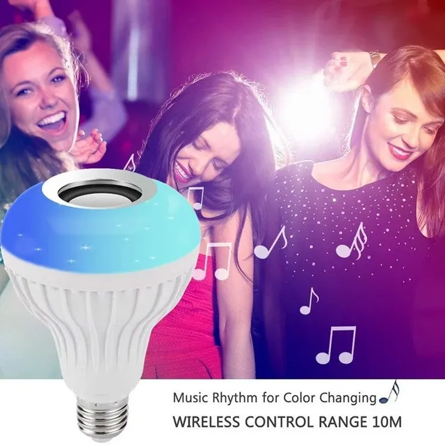 12w RGB haut-parleur ampoule Bluetooth musique LED… – vue 5