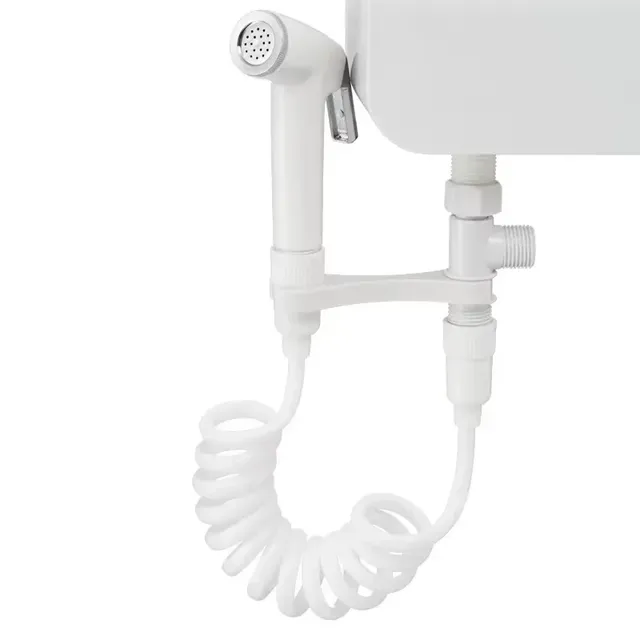 Kit douchette hygiénique bidet mural plastique ABS blanc… – vue 6